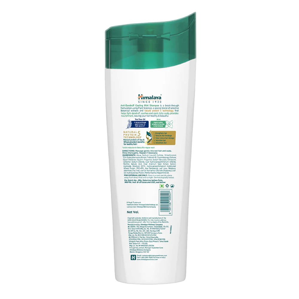 Himalaya Anti-Dandruff Cooling Mint Shampoo Back