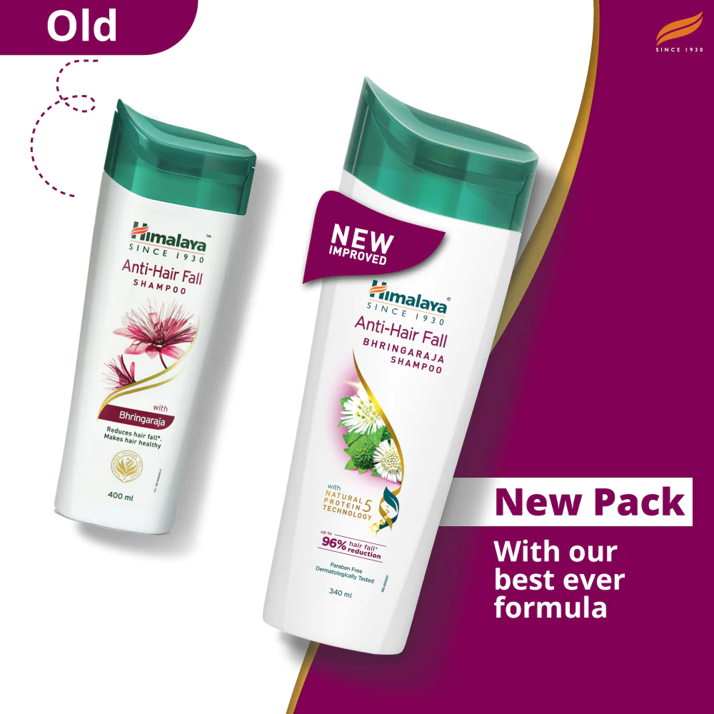 Himalaya Anti-Hair Fall Bhringaraja Shampoo Old vs New Packing