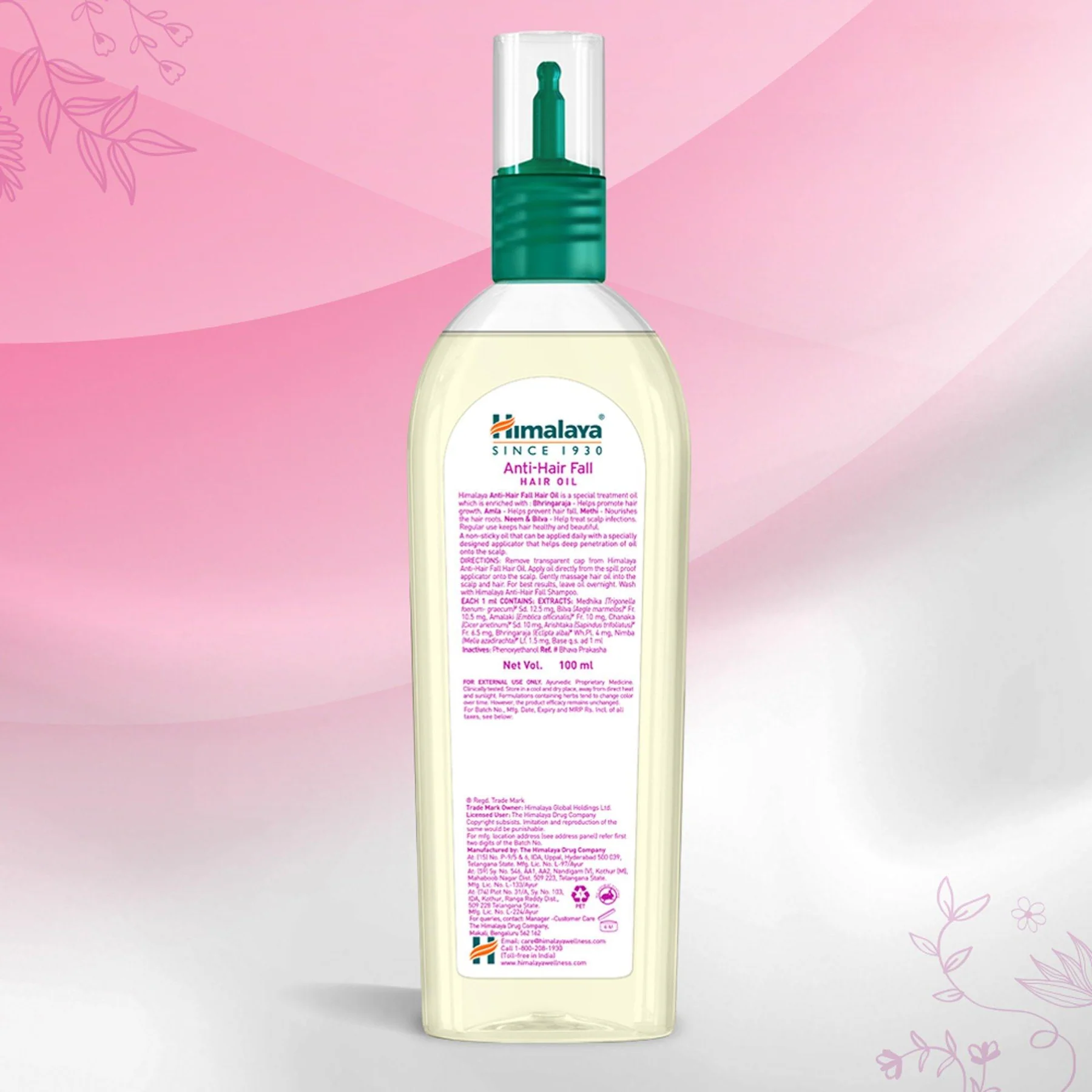 Himalaya Anti-Hair Fall Hair Oil Back Side
